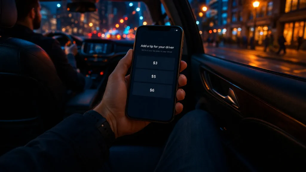 how much to tip uber driver for 20 minute ride